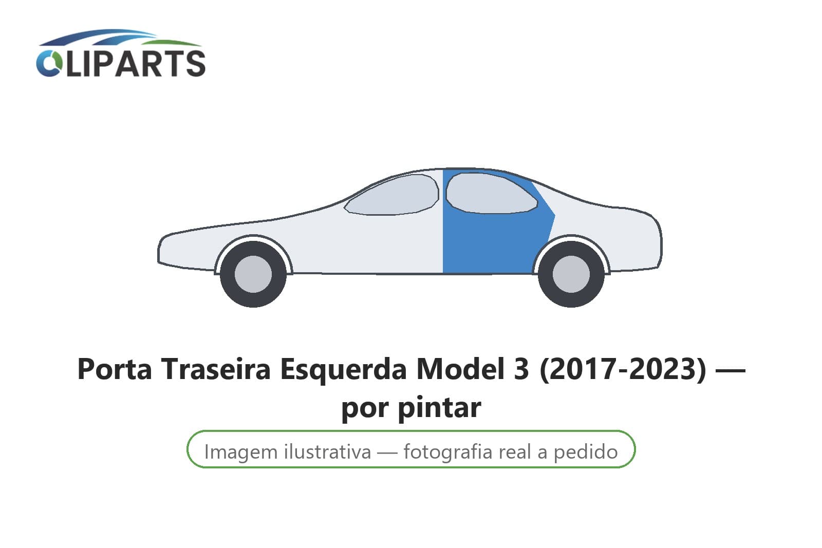 Porta Traseira Esquerda Model 3 (2017-2023) — por pintar